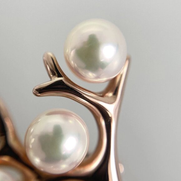 MIKIMOTO tree of happiness Rose gold Pearl Brooch - Picture 3 of 10